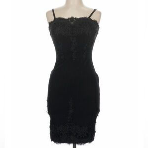 Haute Monde Black Lace Cocktail Dress